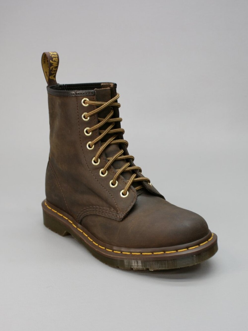 Dr Martens 38 Ladies 7 (Mens 6) 1460 Brown Crazy Horse Leather 8-eye Boots 11822